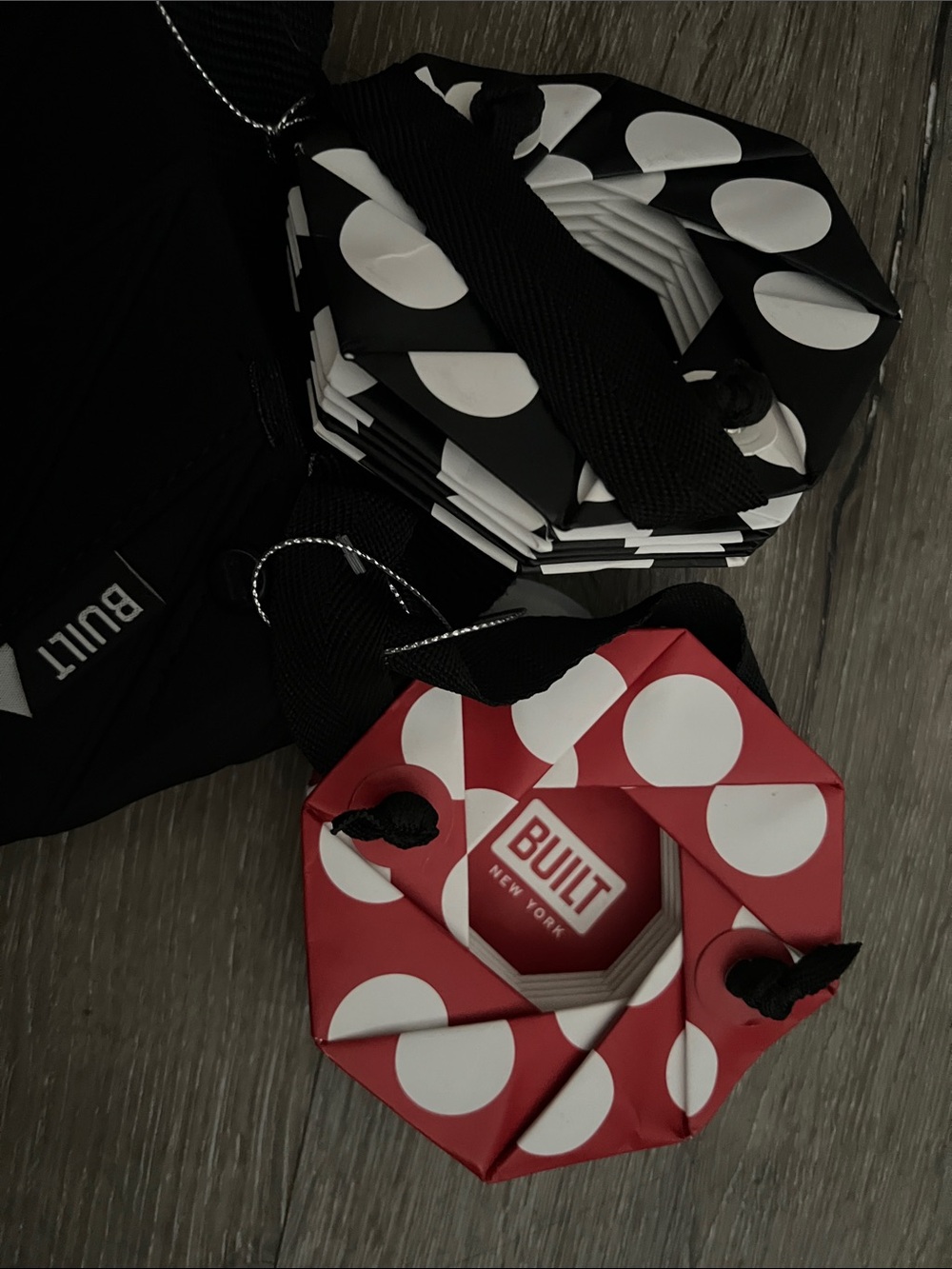 BUILT Origami Wine Totes Set of 3 — Black & Red - Picture 3 of 3